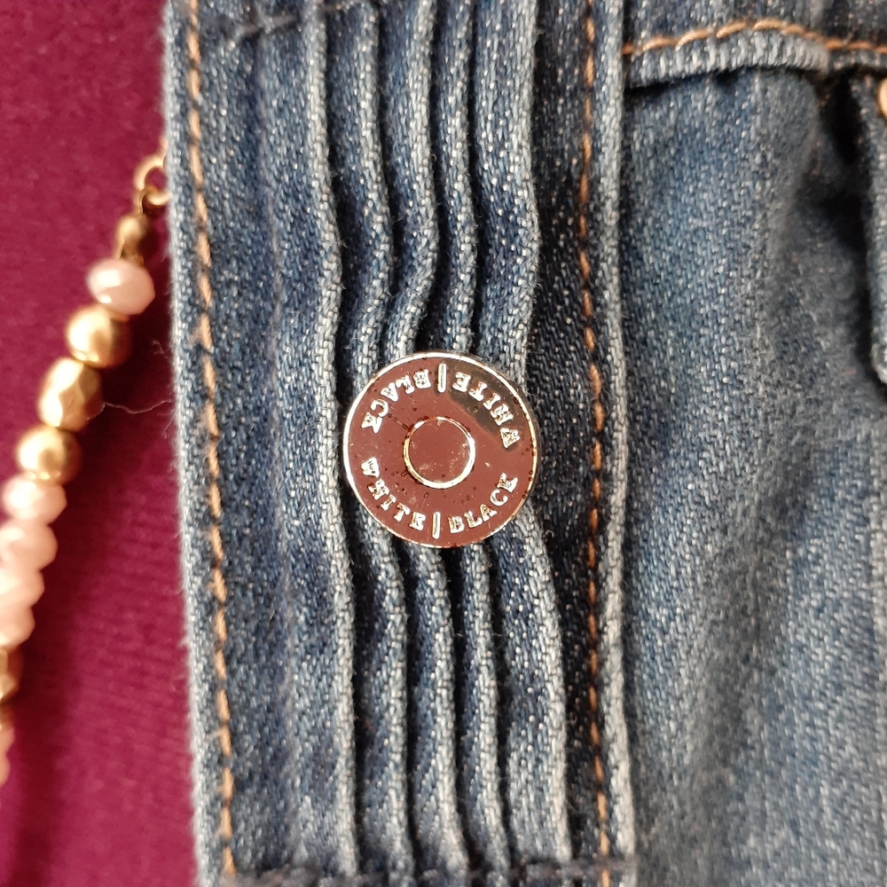 SOLD - WHBM jewel neck denim jacket - Picture 11 of 16
